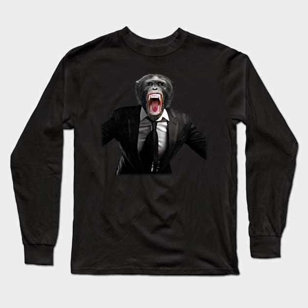 Monkey Suit Long Sleeve T-Shirt by Alema Art